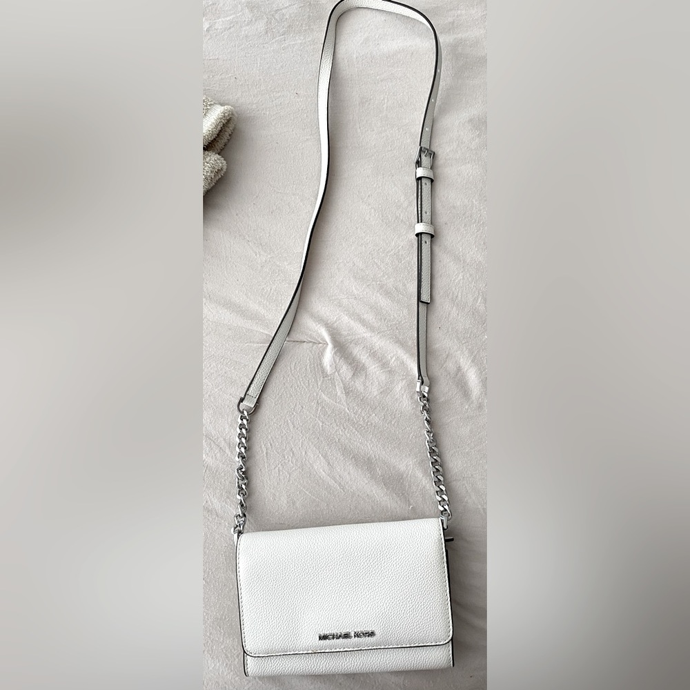 Michael Kors white wallet crossbody purse